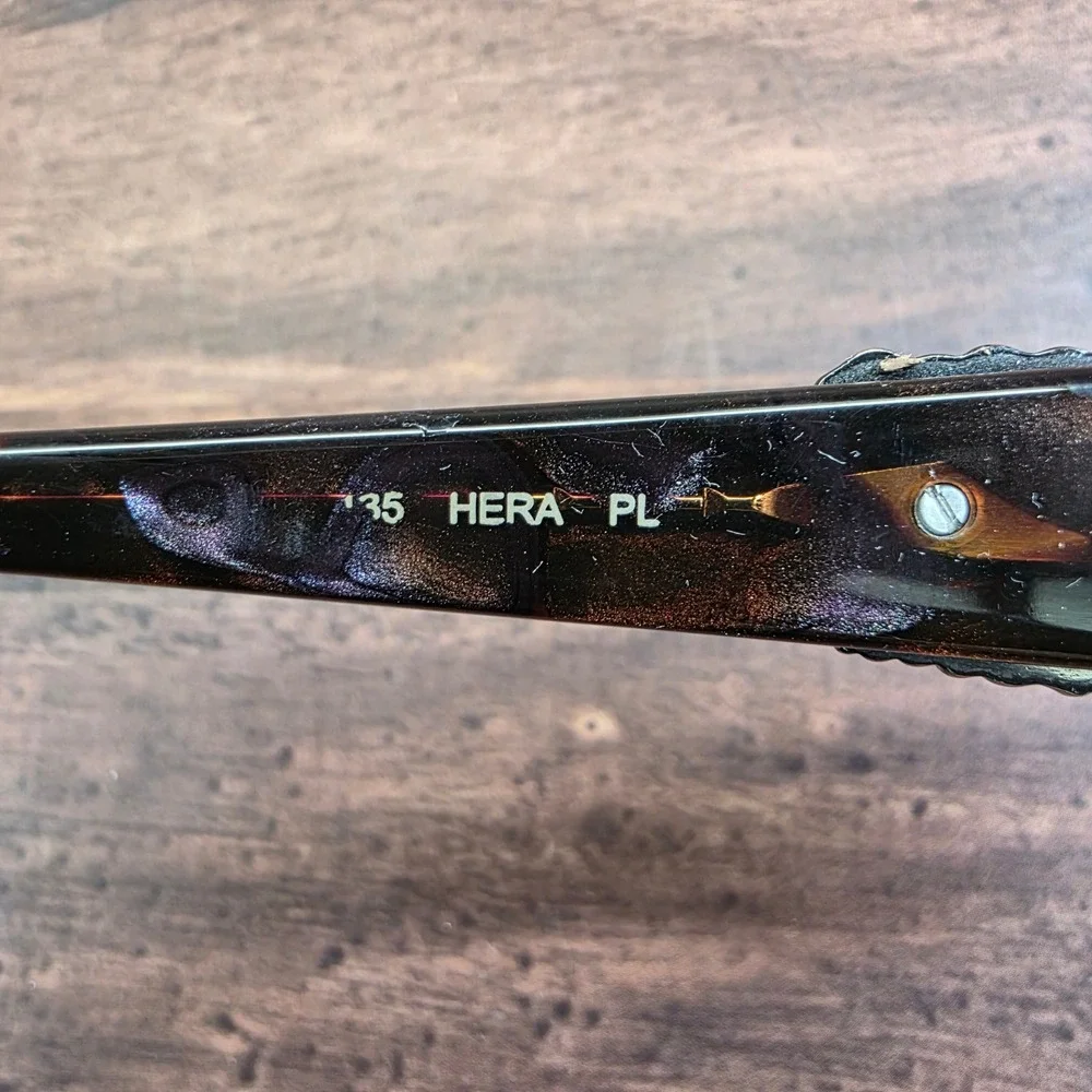 Vera Wang Hera PL Cat Eye Eyeglasses Dark Tortoise Rhinestone Embellished Frames